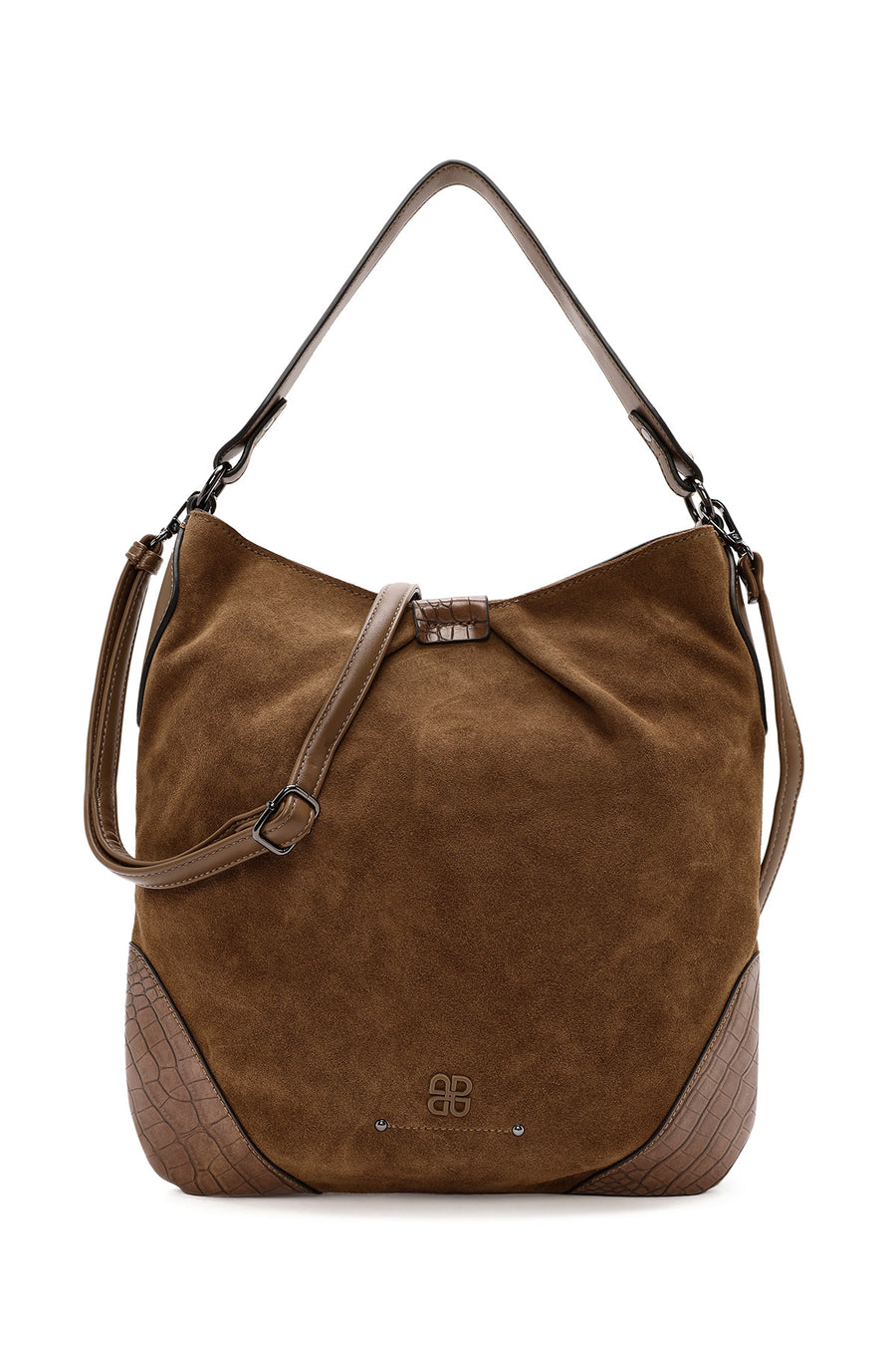 Women's Brown Long Strap Suede Shoulder Bag 22WBSS00299 | Derimod