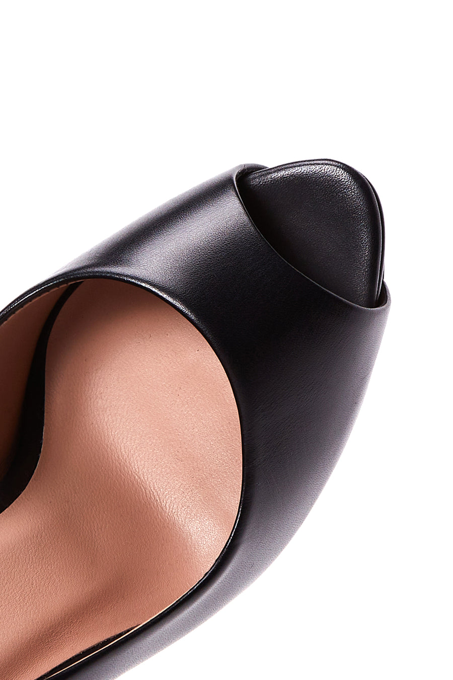 Kadın Siyah Deri Platfrom Stiletto