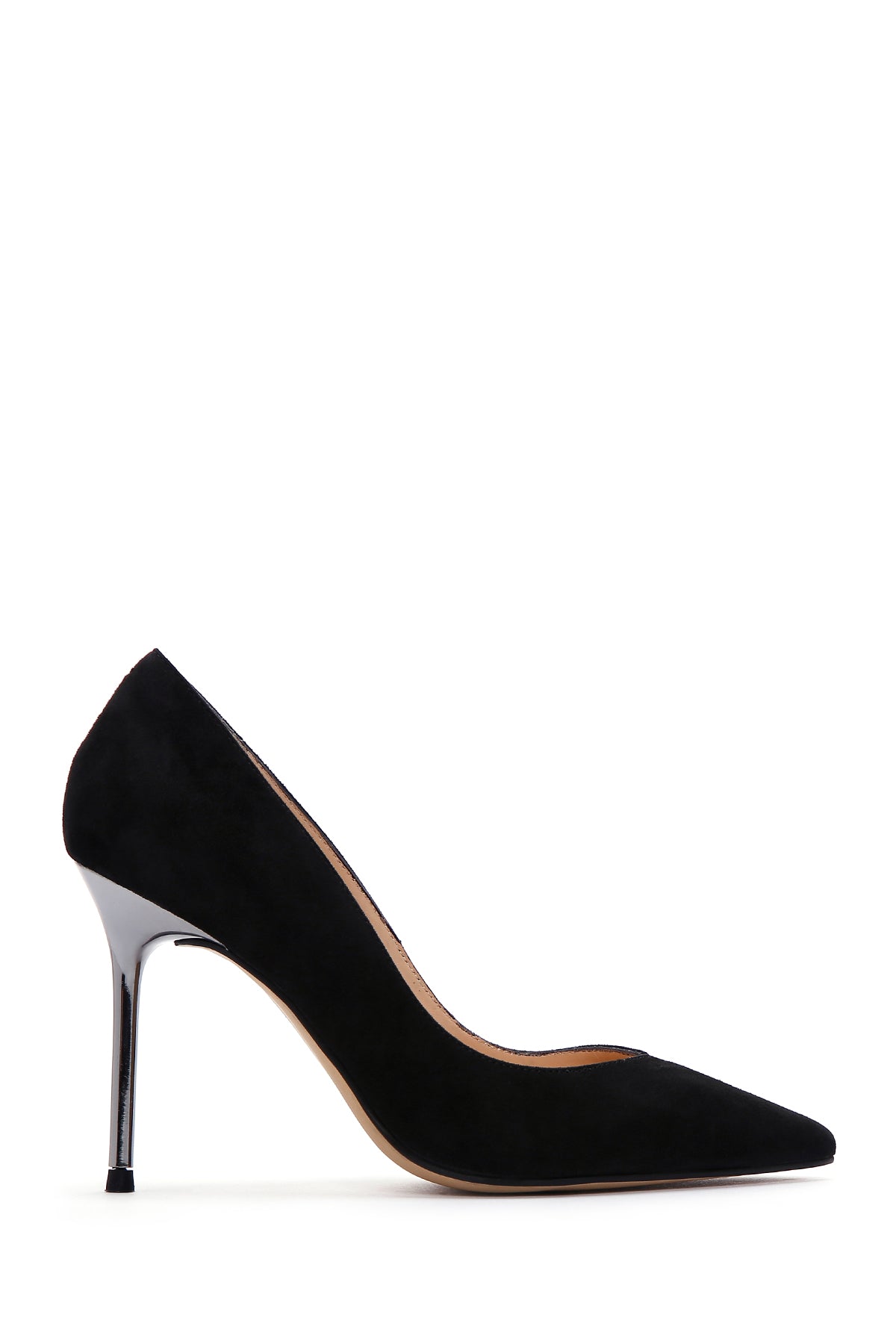 Kadın Siyah Süet Deri Stiletto 22WFD101710 | Derimod