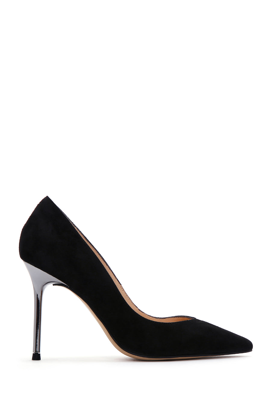 Kadın Siyah Süet Deri Stiletto 22WFD101710 | Derimod