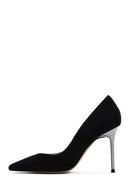 Kadın Siyah Süet Deri Stiletto | Derimod