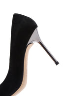 Kadın Siyah Süet Deri Stiletto | Derimod