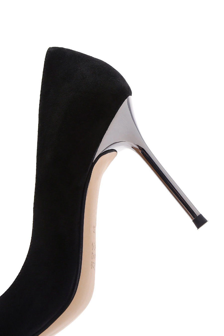Kadın Siyah Süet Deri Stiletto