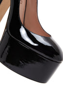 Women's Black Leather Platform Heeled Shoes | Derimod