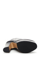 Women's Black Leather Platform Heeled Boots | Derimod