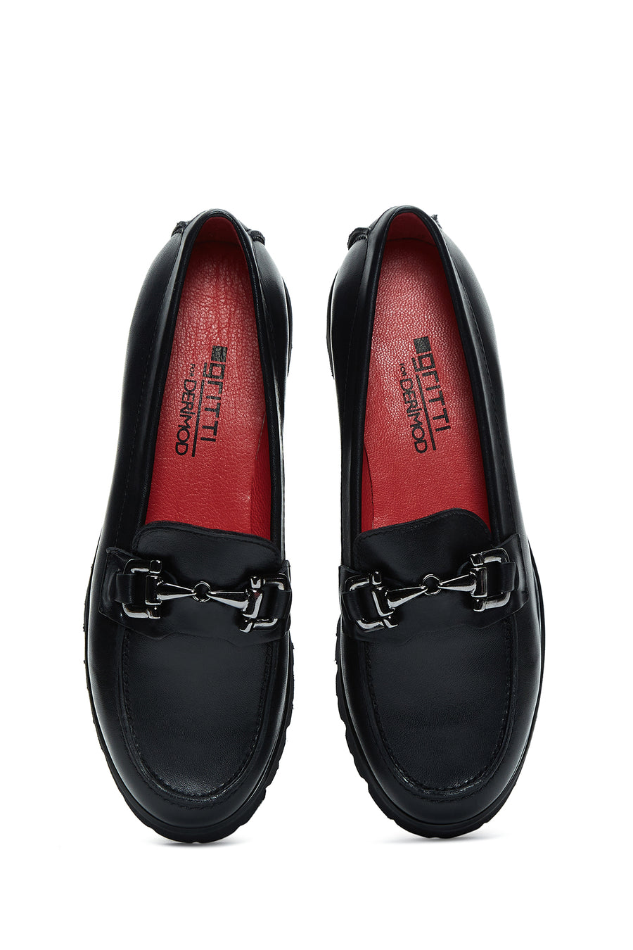 Kadın Deri Tokalı Loafer