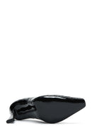 Women's Black Crocodile Leather Heeled Shoes | Derimod