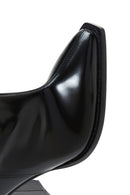 Kadın Siyah Deri Yüksek Topuklu Çizme | Derimod