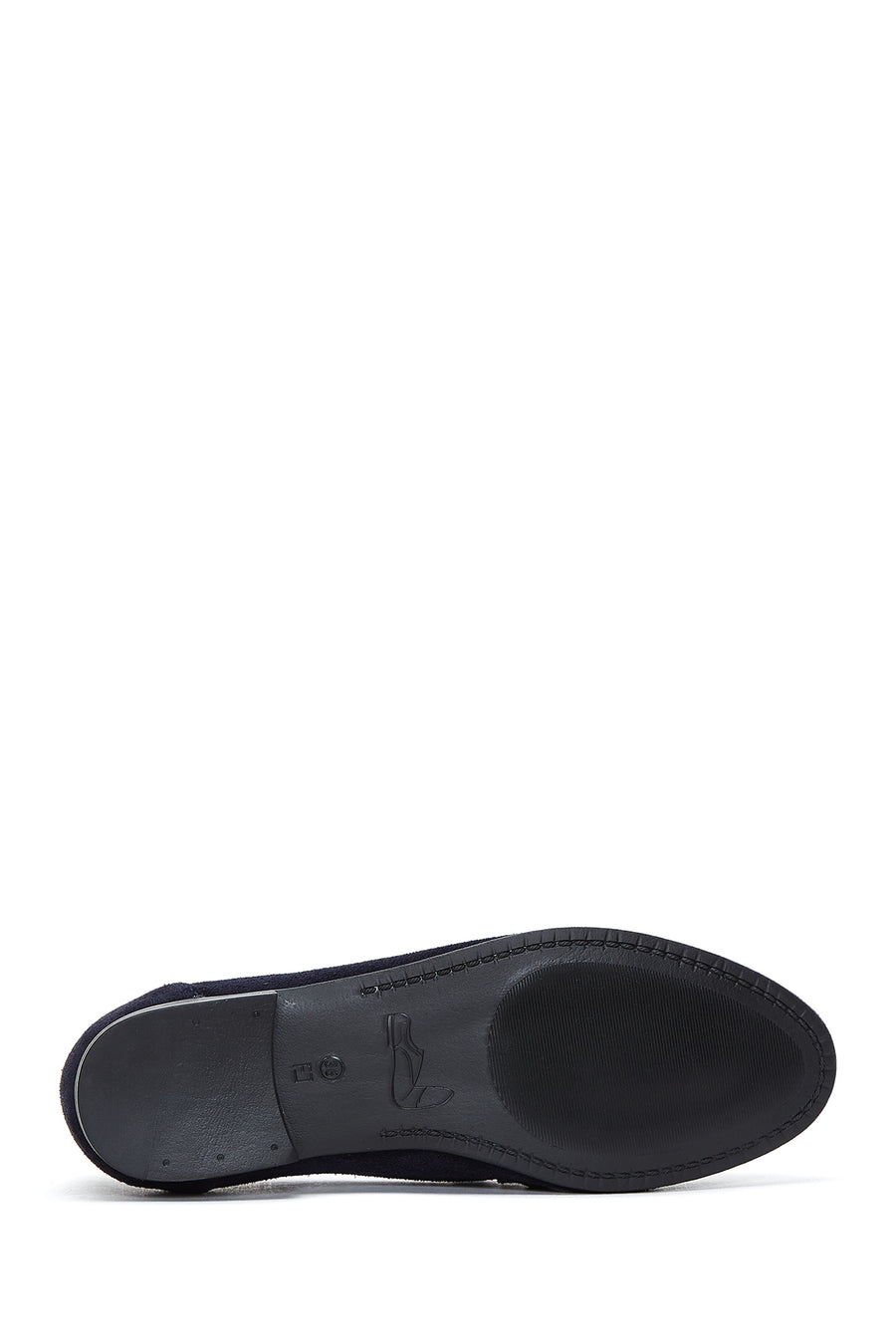 Women's Navy Blue Suede Leather Loafer