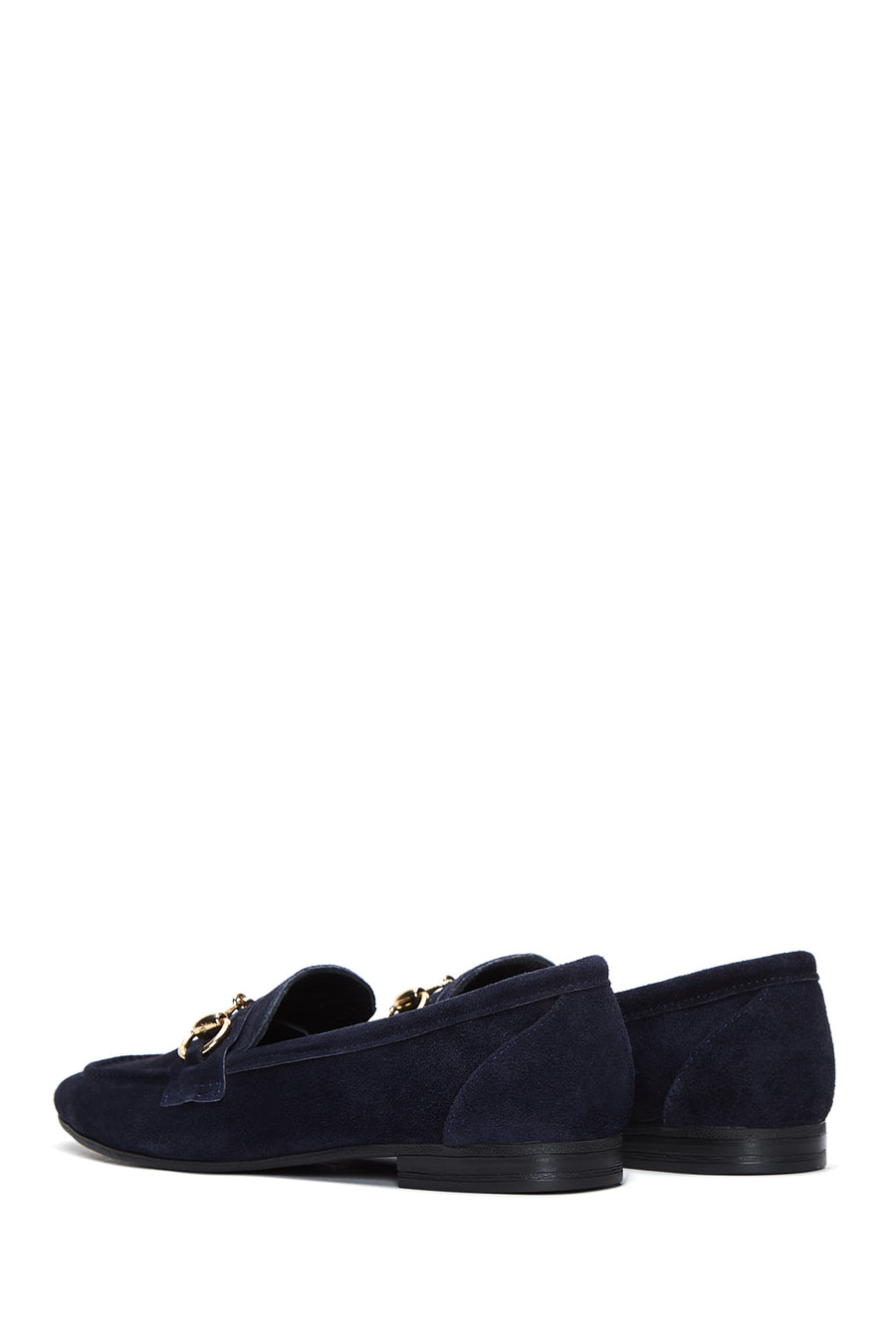 Women's Navy Blue Suede Leather Loafer