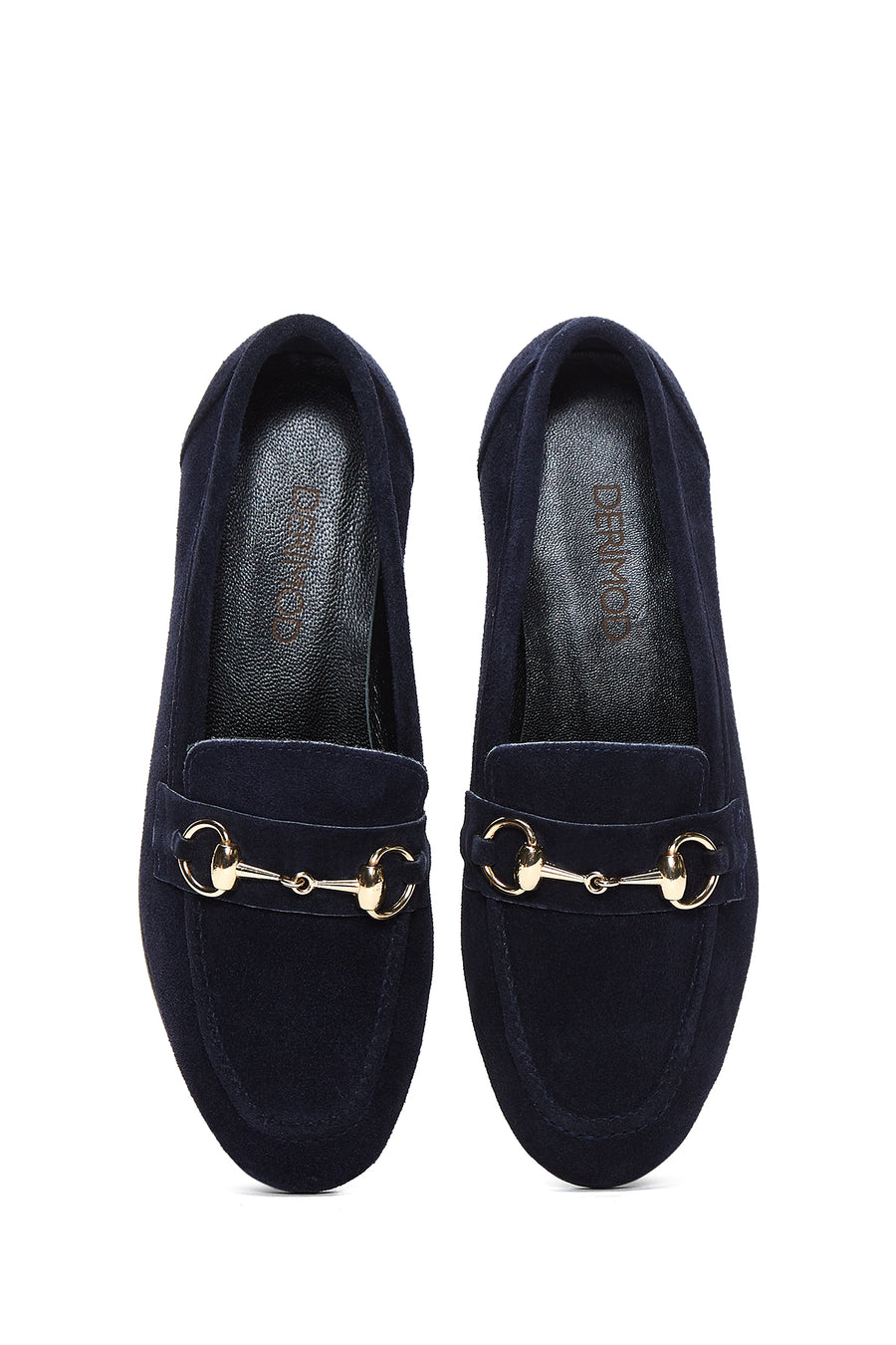 Women's Navy Blue Suede Leather Loafer