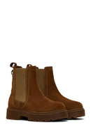 Kadın Taba Süet Deri Chelsea Bot | Derimod