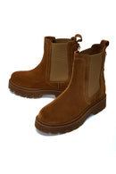 Kadın Taba Süet Deri Chelsea Bot | Derimod