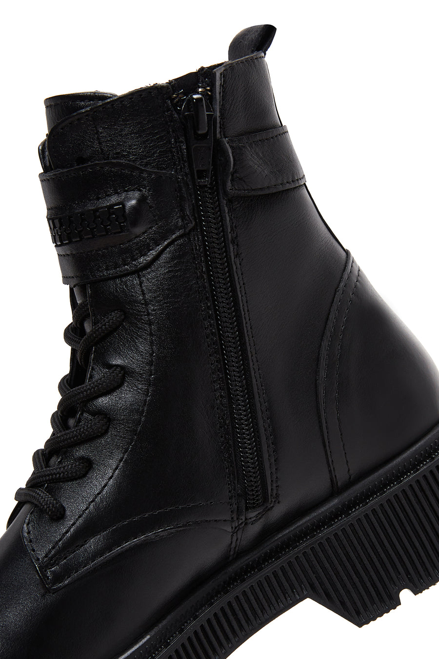 Women's Black Leather Thick Soled Chelsea Boots