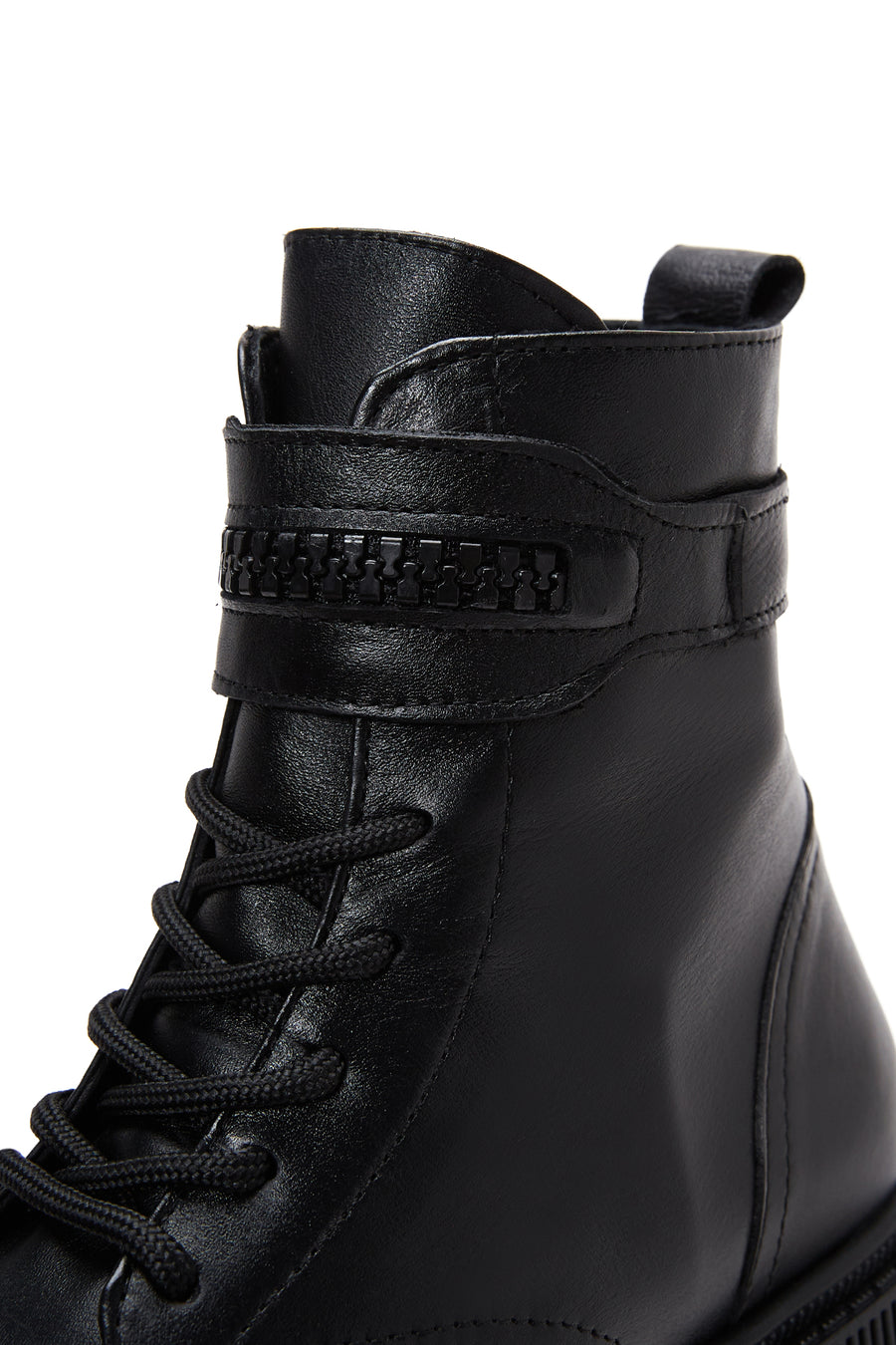 Women's Black Leather Thick Soled Chelsea Boots