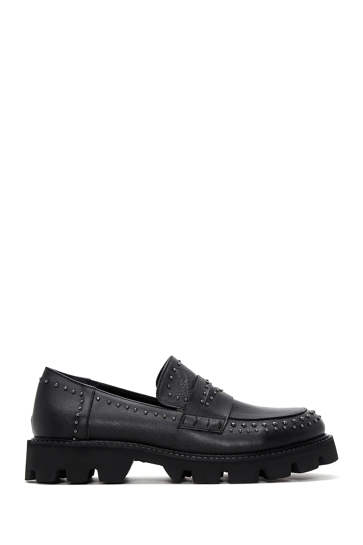 Women's Black Thick Soled Loafer 22WFD196118 | Derimod
