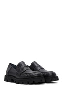 Women's Black Thick Soled Loafer | Derimod