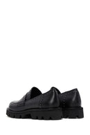 Women's Black Thick Soled Loafer | Derimod