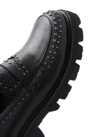 Women's Black Thick Soled Loafer | Derimod