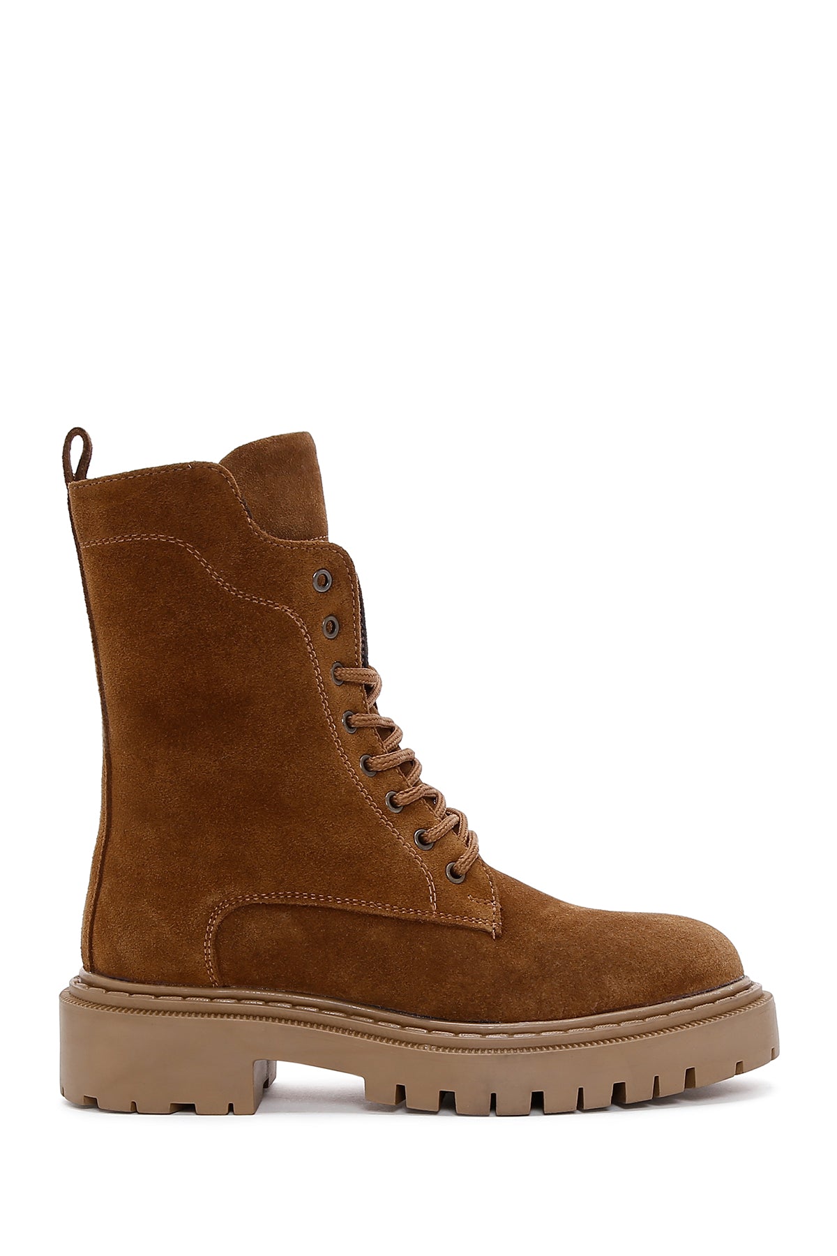 Women's Tan Suede Leather Boots 22WFD510110 | Derimod