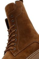 Women's Tan Suede Leather Boots | Derimod
