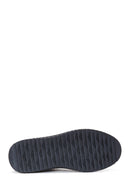 Men's Black Zippered Leather Flat Boots | Derimod