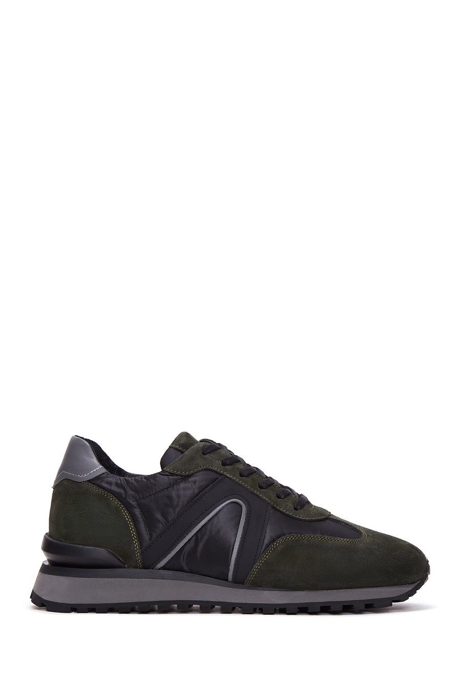 Erkek Siyah Süet Deri Detaylı Sneaker 22WFD646514 | Derimod