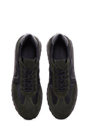Erkek Siyah Süet Deri Detaylı Sneaker | Derimod