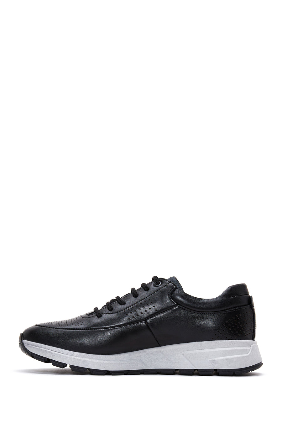 Men's Black Leather Sneaker