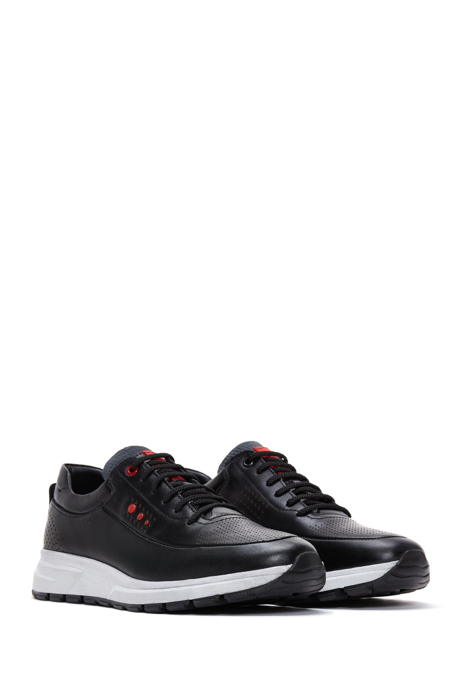 Men's Black Leather Sneaker