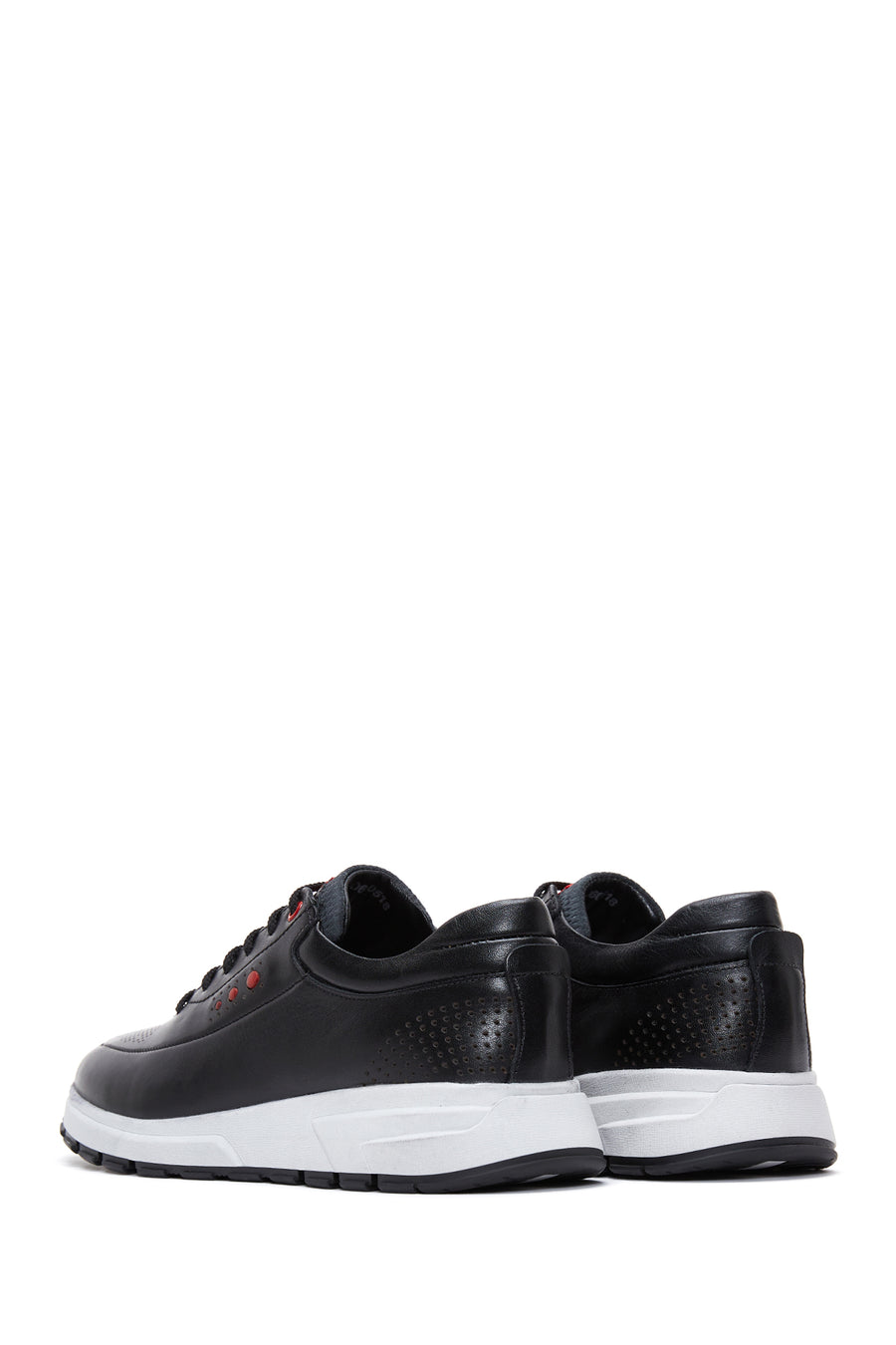 Men's Black Leather Sneaker