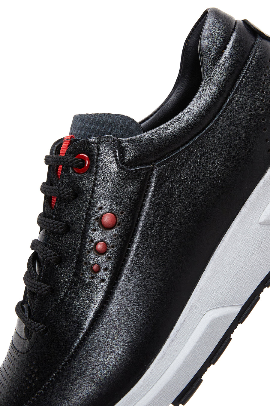 Men's Black Leather Sneaker