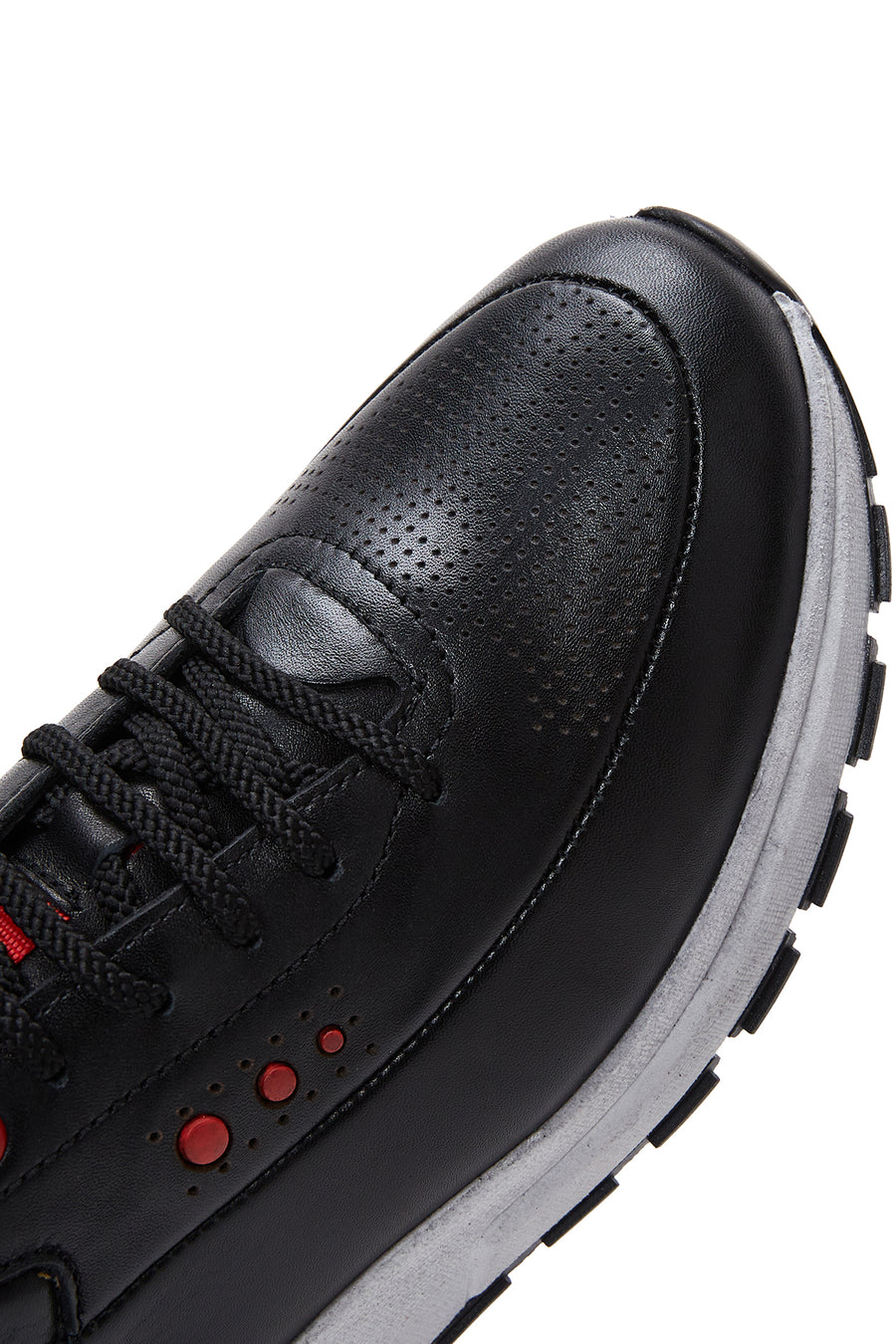 Men's Black Leather Sneaker