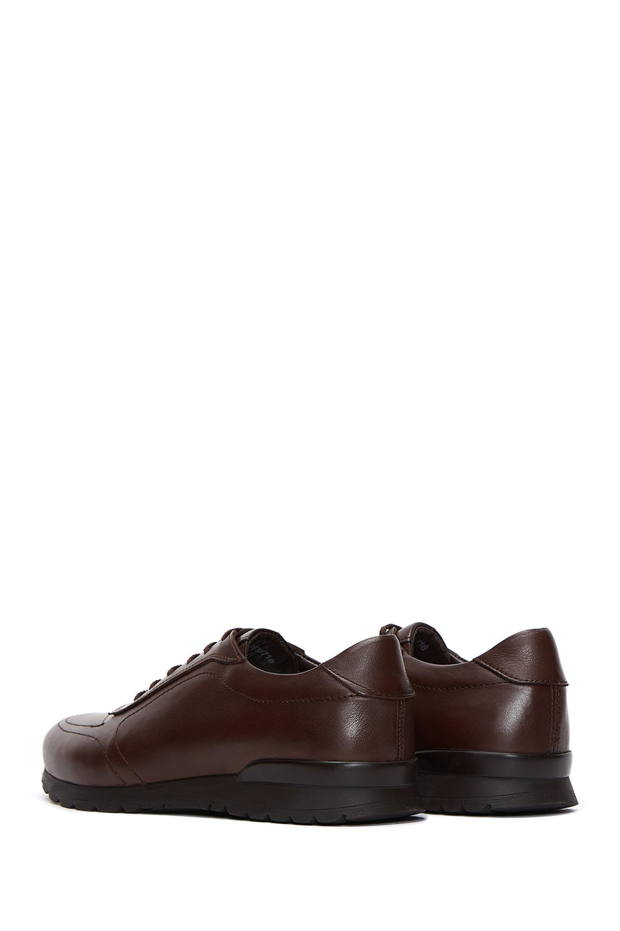 Erkek Deri Kahve Deri Casual Sneaker