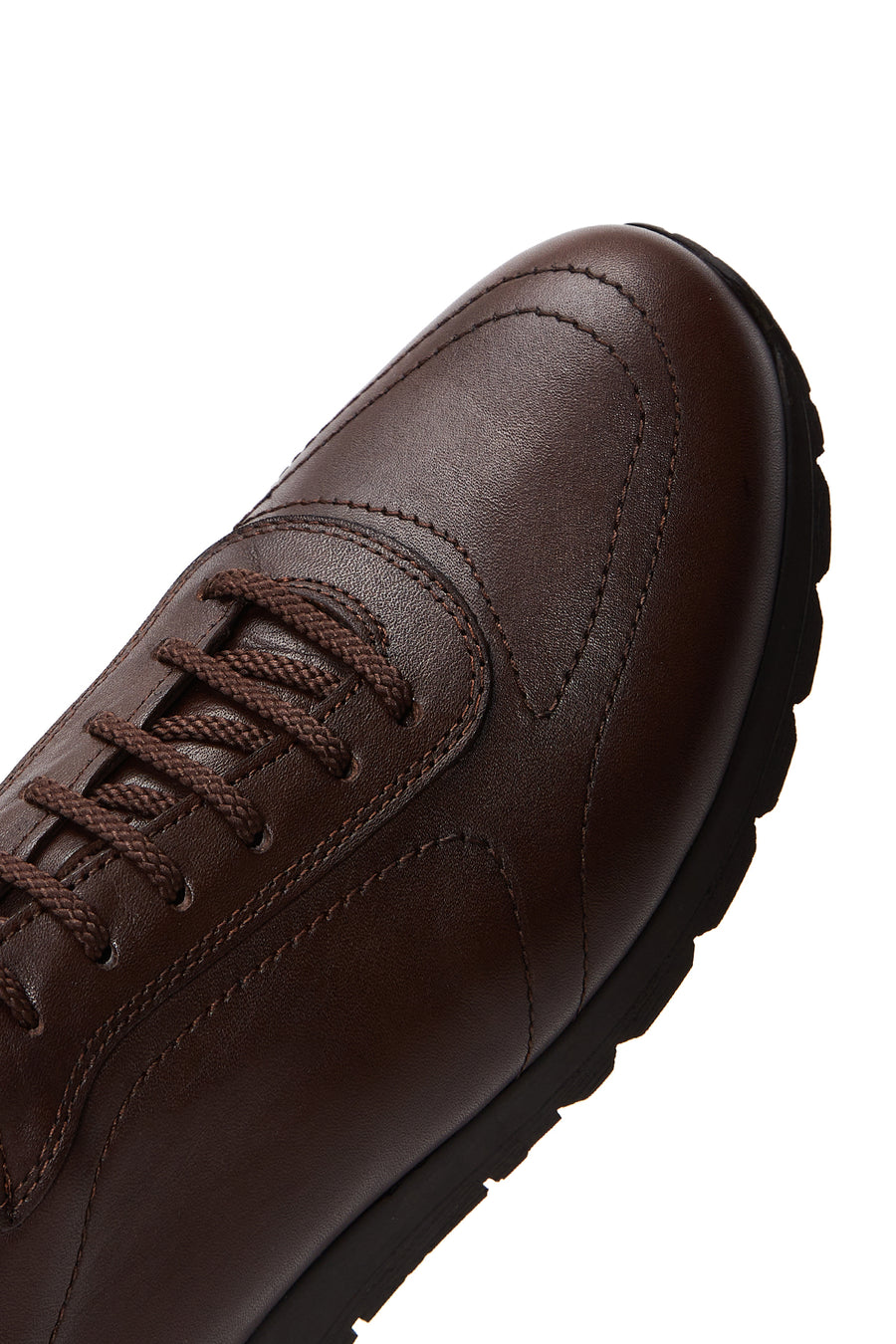 Erkek Deri Kahve Deri Casual Sneaker