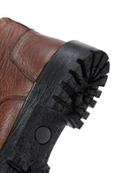 Men's Leather Zippered Boots | Derimod
