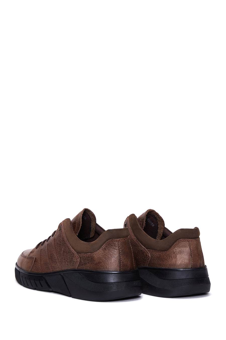 Erkek Vizon Deri Casual Sneaker