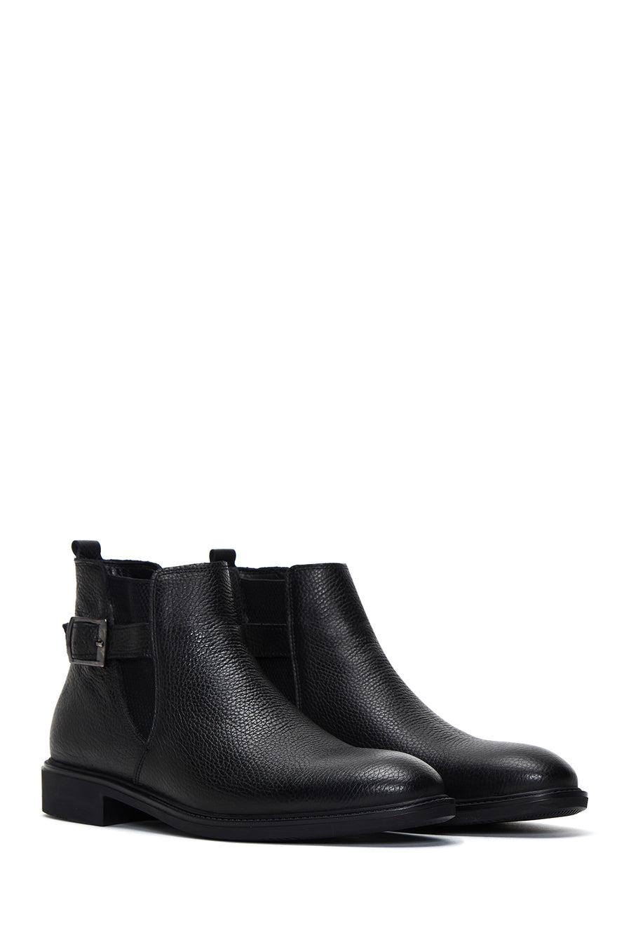 Men's Leather Buckle Classic Boots