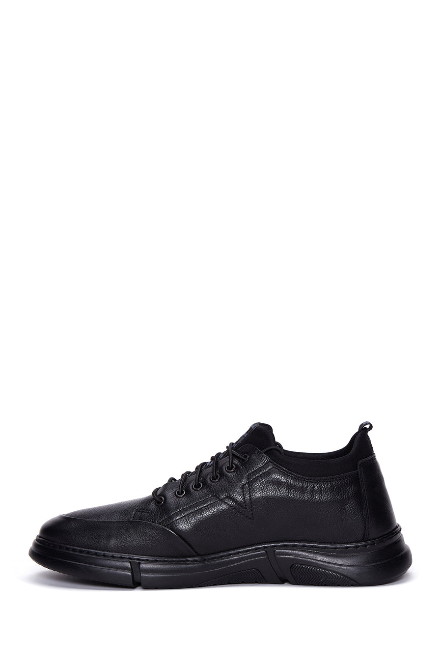 Men's Black Leather Sneaker
