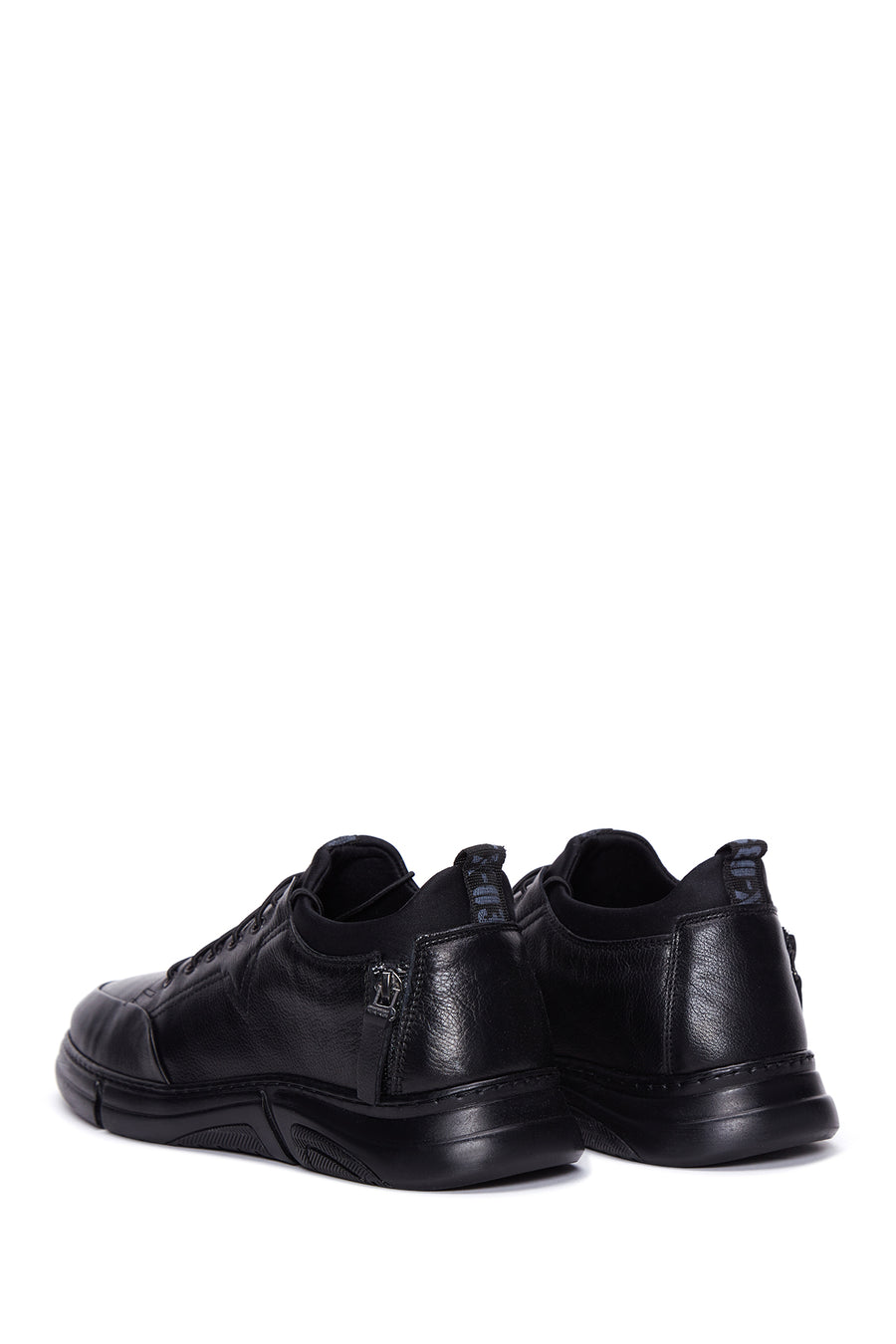 Men's Black Leather Sneaker