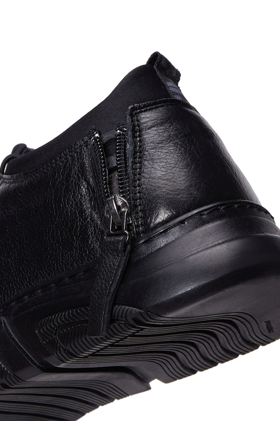 Men's Black Leather Sneaker