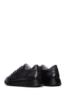 Erkek Siyah Deri Casual Sneaker | Derimod