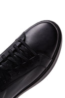 Erkek Siyah Deri Casual Sneaker | Derimod