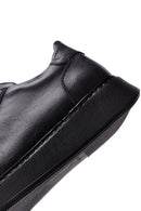 Erkek Siyah Deri Casual Sneaker | Derimod