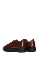 Erkek Kahverengi Deri Casual Sneaker | Derimod
