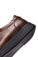 Erkek Kahverengi Deri Casual Sneaker | Derimod
