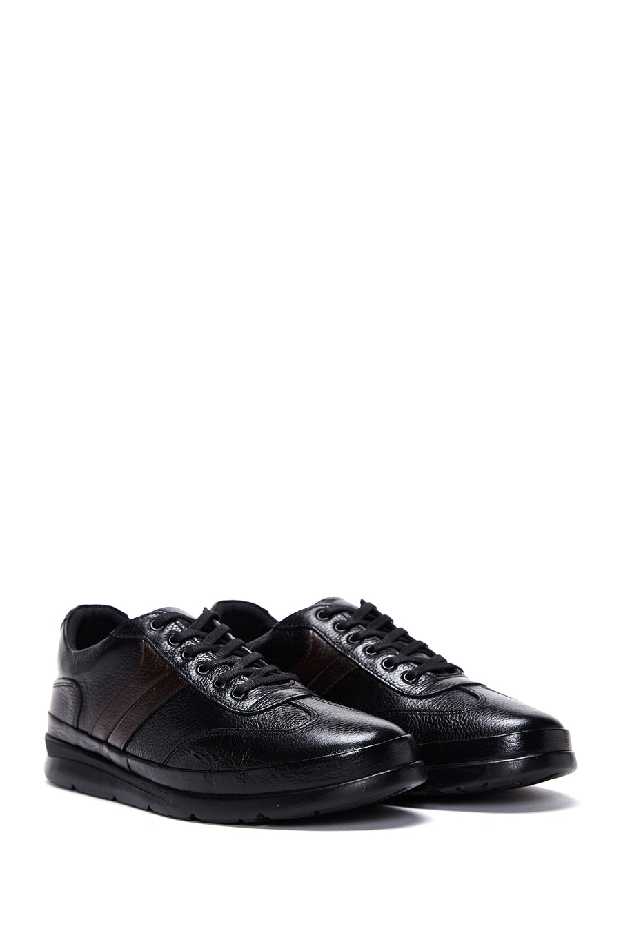 Men's Black Leather Casual Shoes