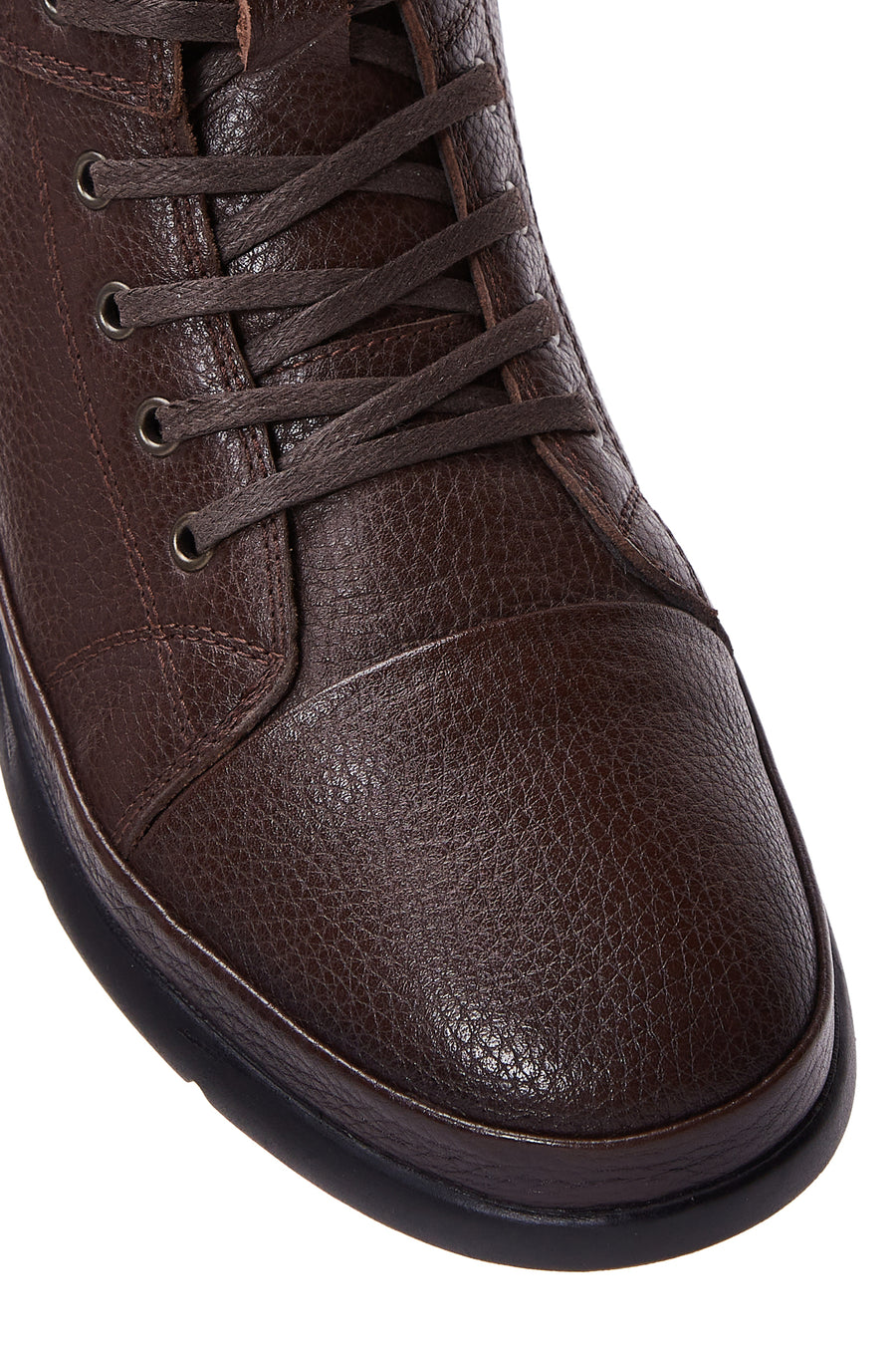 Men's Brown Leather Zippered Boots