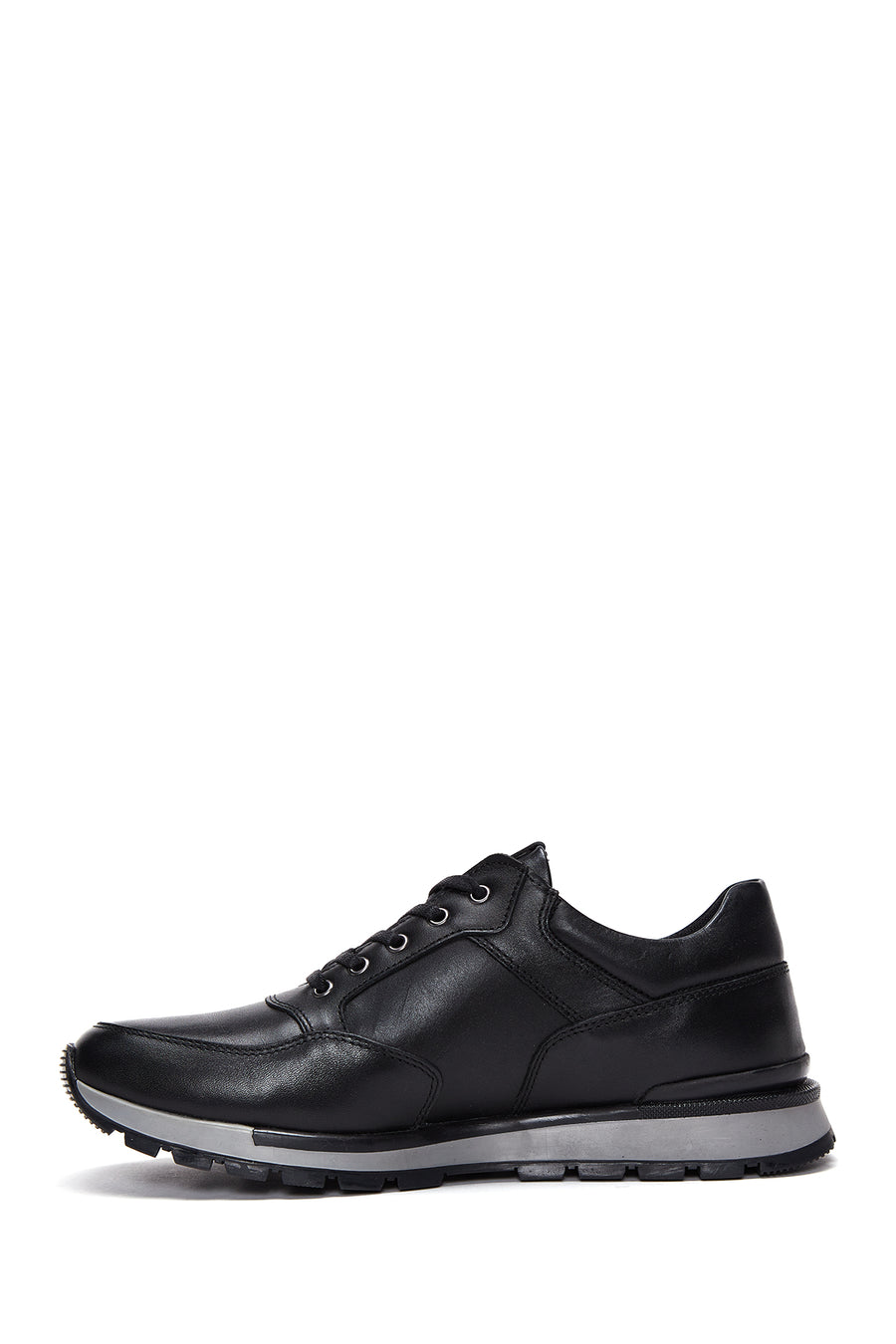 Men's Black Leather Sneaker