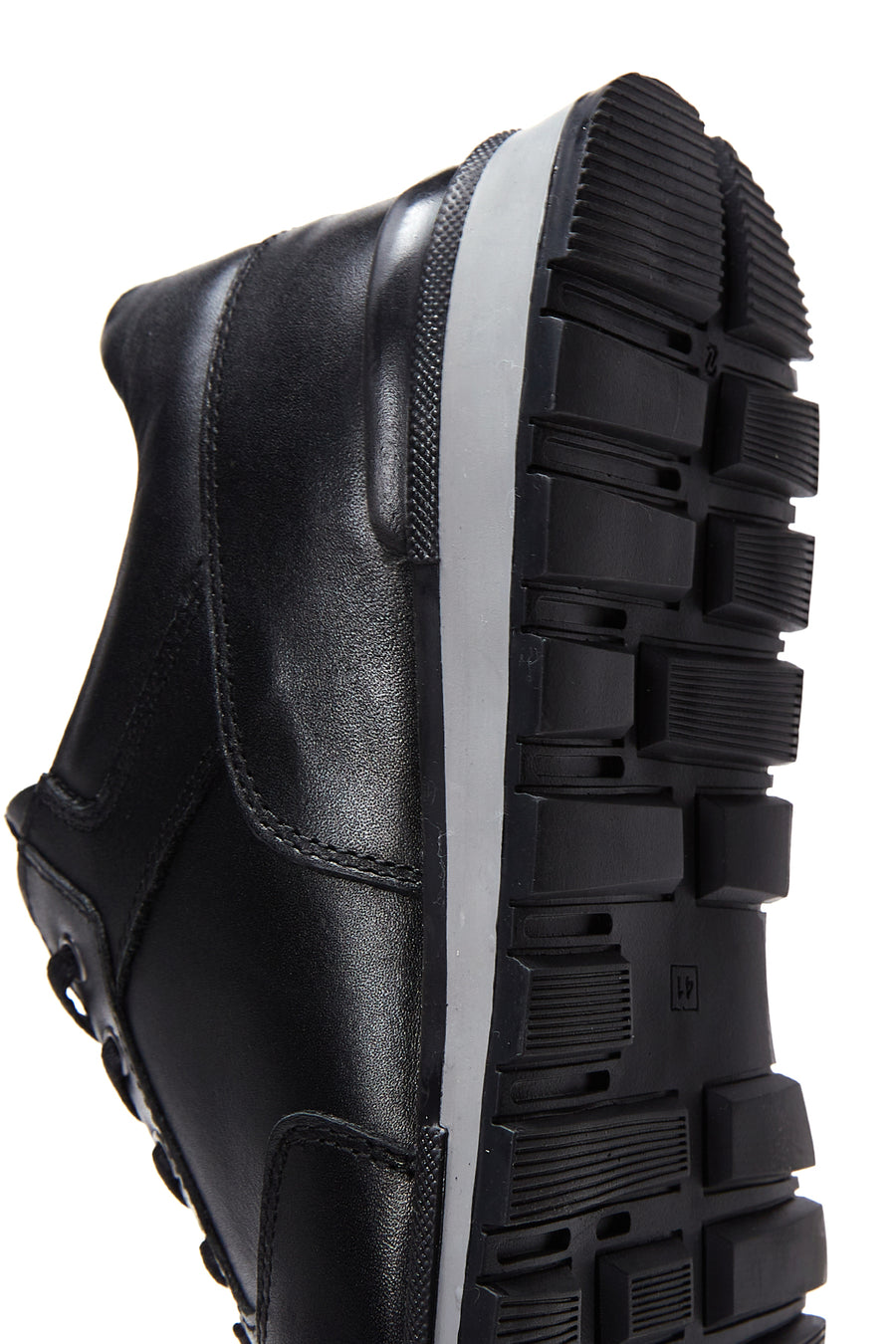 Men's Black Leather Sneaker